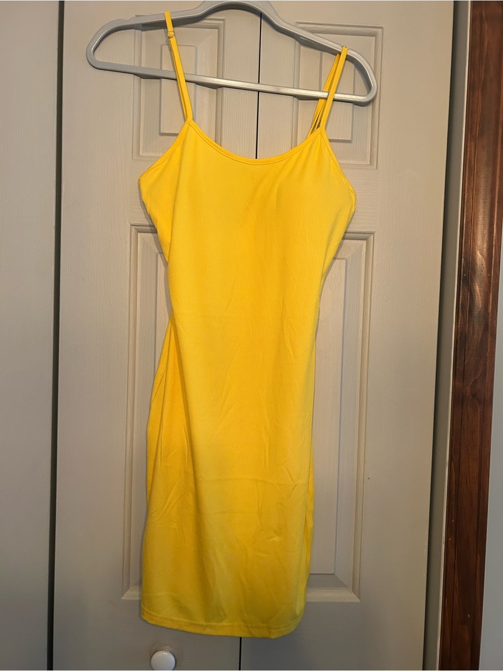 New Look Bright Yellow Spaghetti Strap Mini Dress